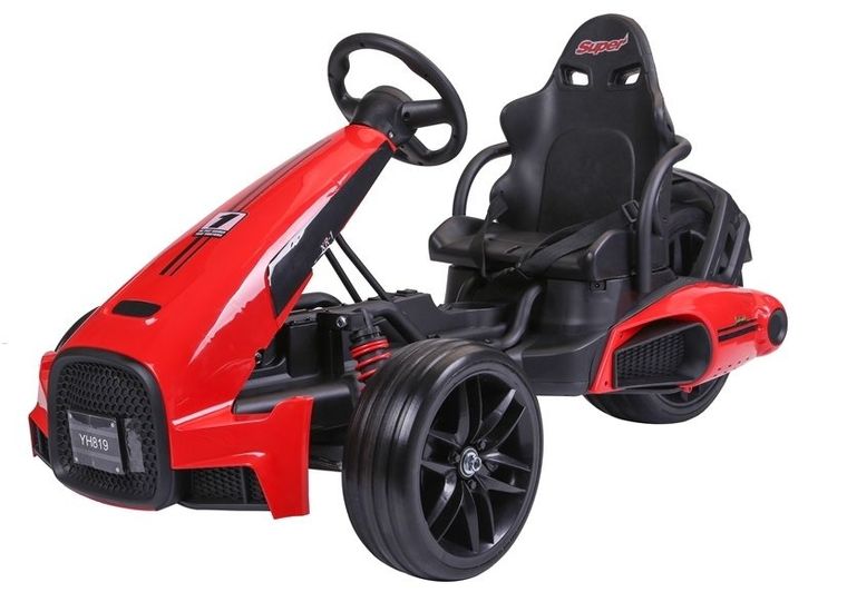 Lean Cars, gokart, pojazd na akumulator, czerwony, CH9939