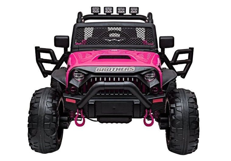 Lean Cars, Jeep, pojazd na akumulator, JC666, różowy lakierowany