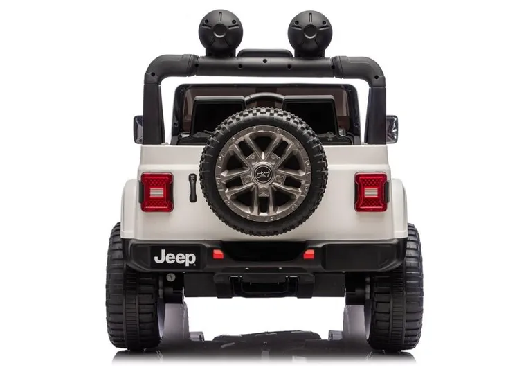 Lean Cars, Jeep Rubicon, pojazd na akumulator 4-4, DK-JWR556 4-200W 24V, biały