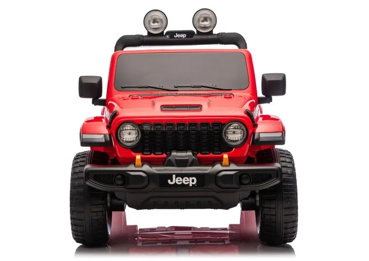 Lean Cars, Jeep Rubicon, pojazd na akumulator 4-4, DK-JWR556 4-200W 24V, czerwony