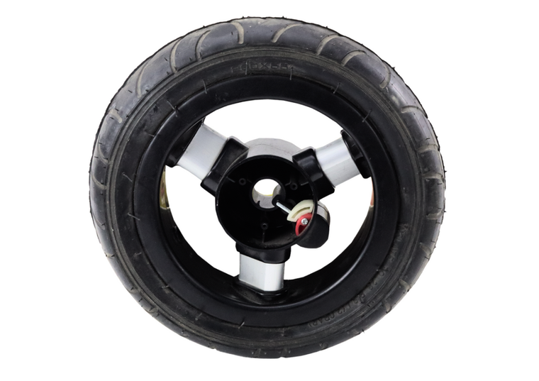 Lean Cars, plastikowe koło z gumową oponą, pompowane, pro700, przednie