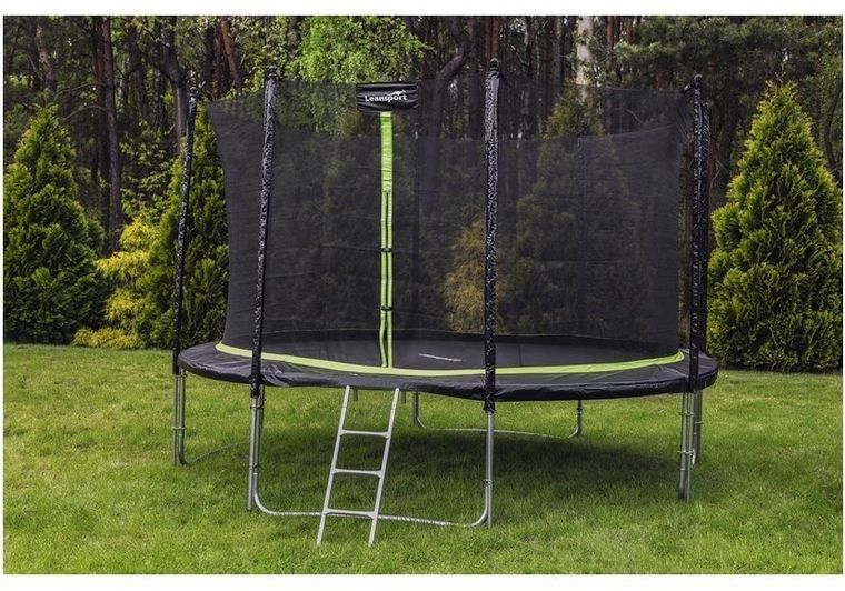 Lean Sport, Pro, trampolina, 14ft, czarno-zielona