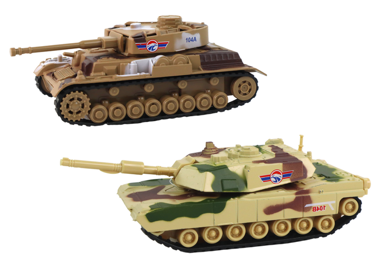 Lean Toys, aluminiowy czołg z napędem frykcyjnym, 1 szt.