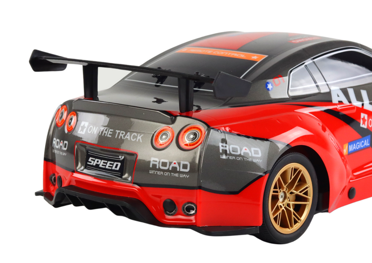 Lean Toys, auto sportowe, zdalnie sterowane, czerwone, 1:10