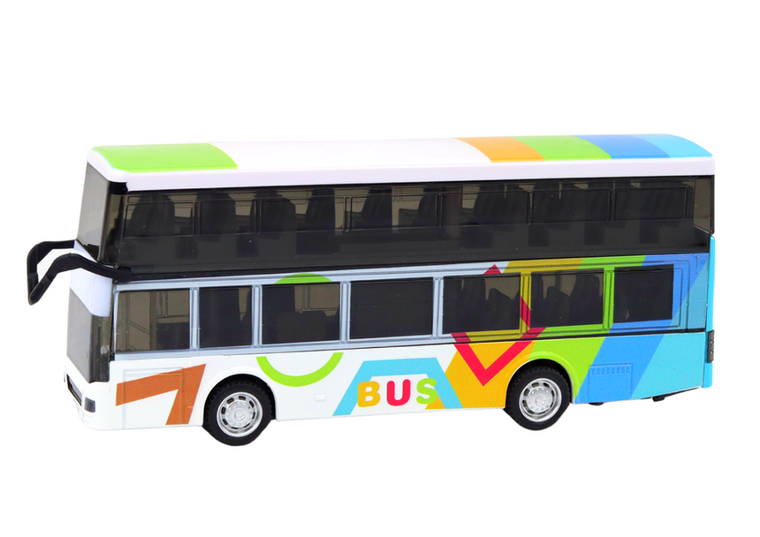 Lean Toys, autobus dwupiętrowy, pojazd interaktywny