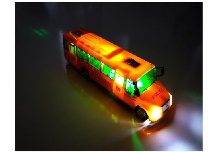 Lean Toys, autobus szkolny, pojazd interaktywny z napędem