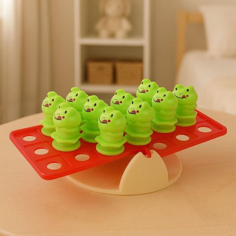 Lean Toys, balansujące żabki, gra zręcznościowa