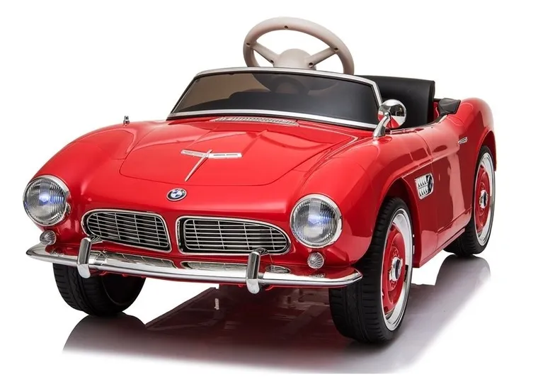 Lean Toys, BMW Retro, pojazd na akumulator, czerwony lakierowany