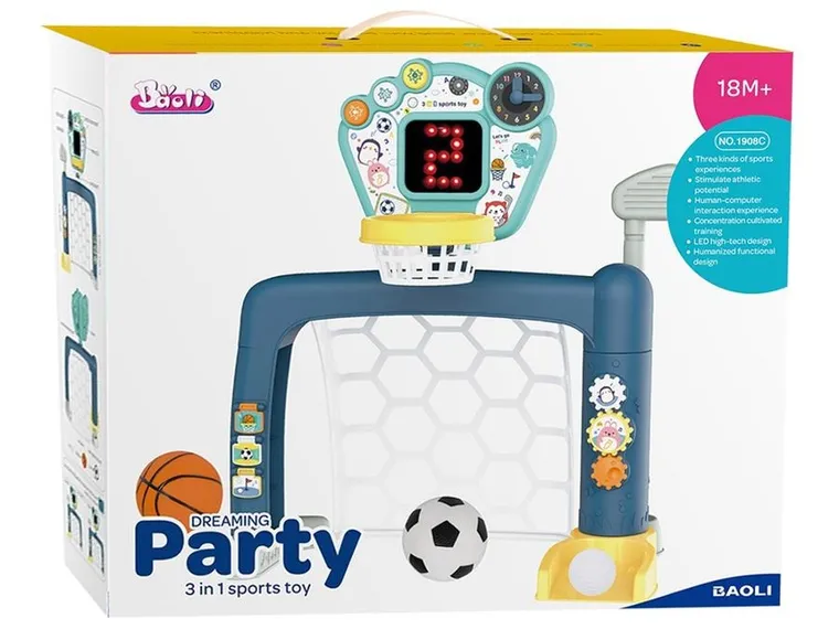 Lean Toys, bramka 3w1, golf koszykówka piłka nożna