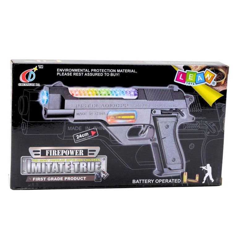 Lean Toys, broń pistolet interaktywny, 24 cm