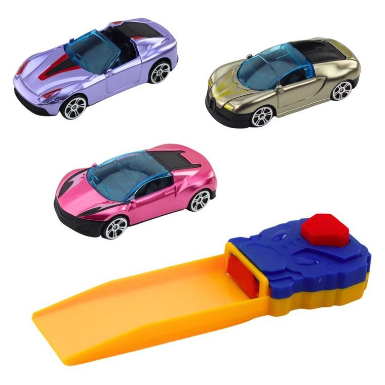 Lean Toys, ciężarówka, pojazd z garażem i wyrzutnią, czerwona