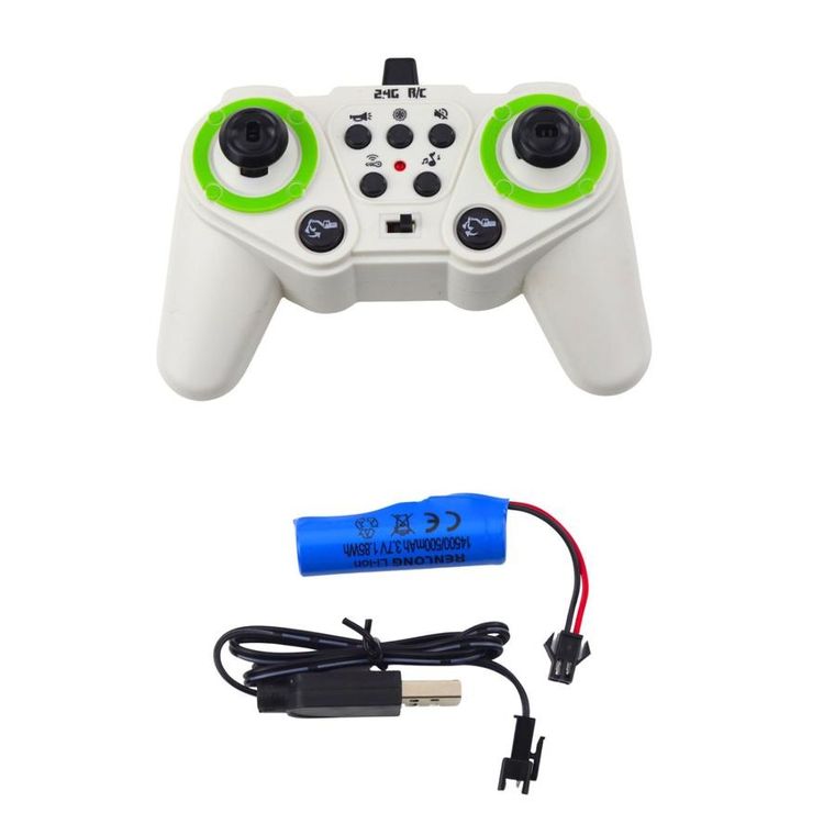 Lean Toys, ciężarówka wywrotka, pojazd budowlany zdalnie sterowany, biały, 1:24