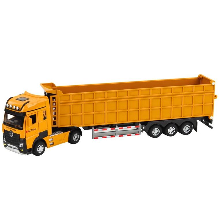 Lean Toys, ciężarówka wywrotka, żółta