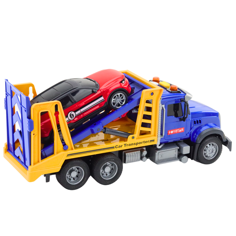 Lean Toys, ciężarówka z lawetą i samochodem