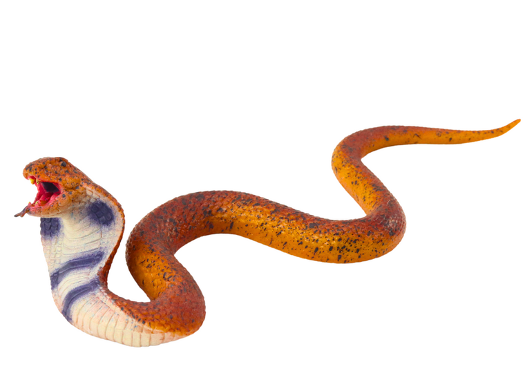 Lean Toys, cobra, figurka realistyczna, guma termoplastyczna, brązowy