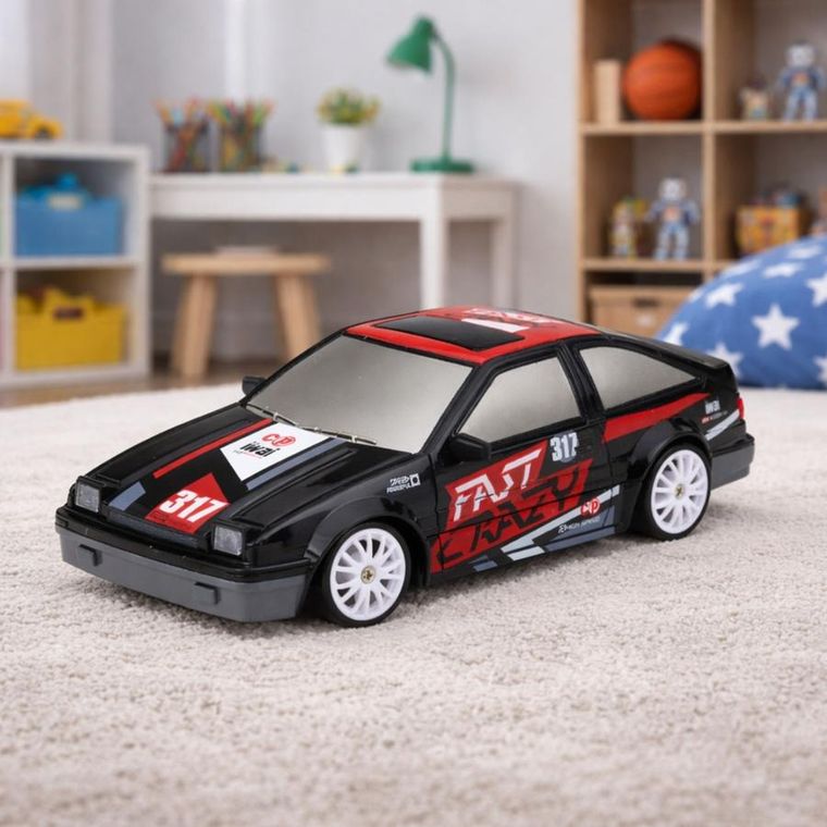 Lean Toys, coupe, pojazd do driftu zdalnie sterowany, czarny, 1:24