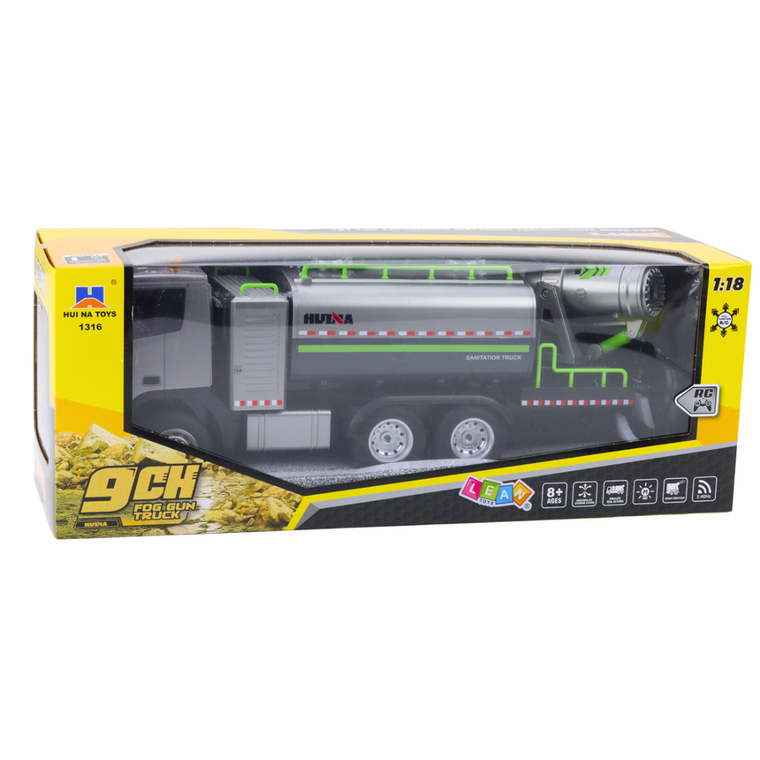 Lean Toys, cysterna z rozpylaczem wody, pojazd zdalnie sterowany, 1:18