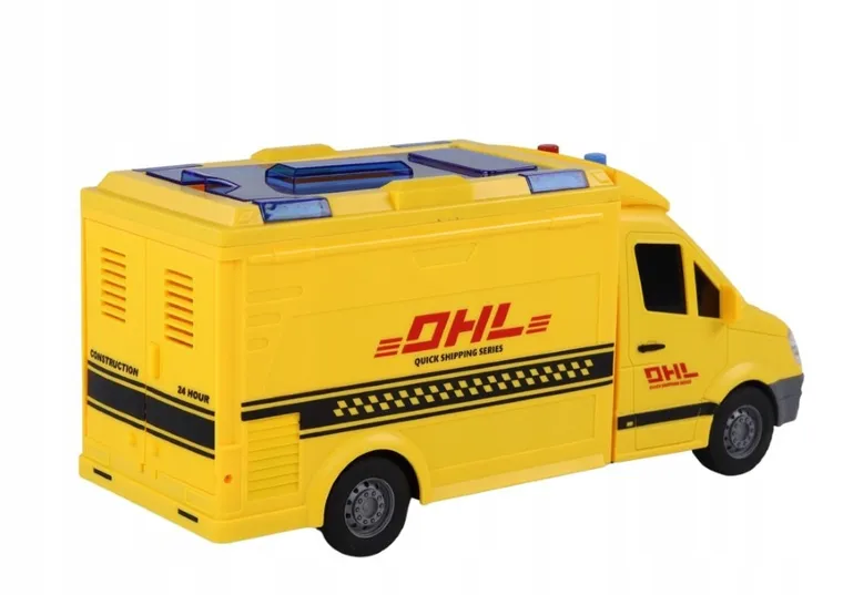 Lean Toys, DHL, pojazd dostawczy, 1:16