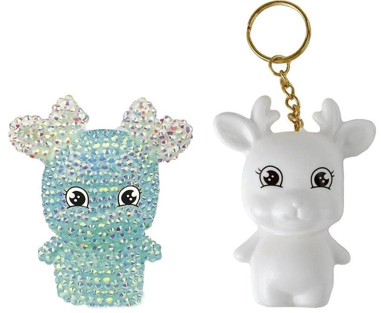 Lean Toys, diamentowy renifer, brelok, zestaw DIY, niebieski