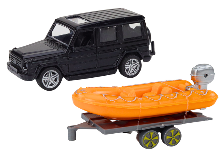 Lean Toys, Die-Cast, pojazd terenowy z przyczepą