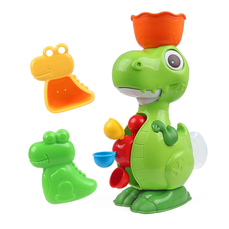 Lean Toys, dinozaur z młynkiem do kąpieli, 8el