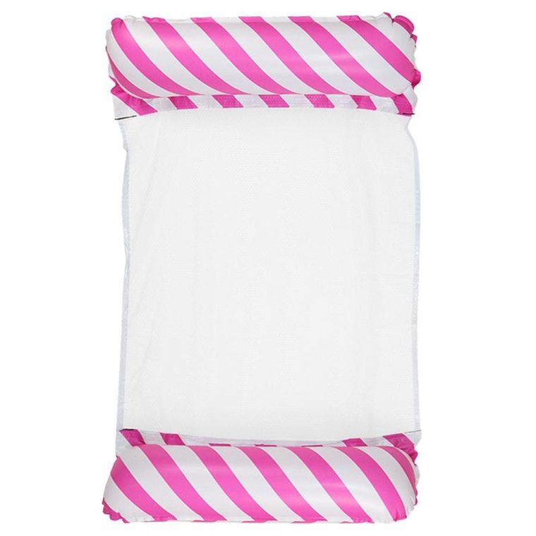 Lean Toys, dmuchany materac do wody, biało-różowy, 120-70 cm