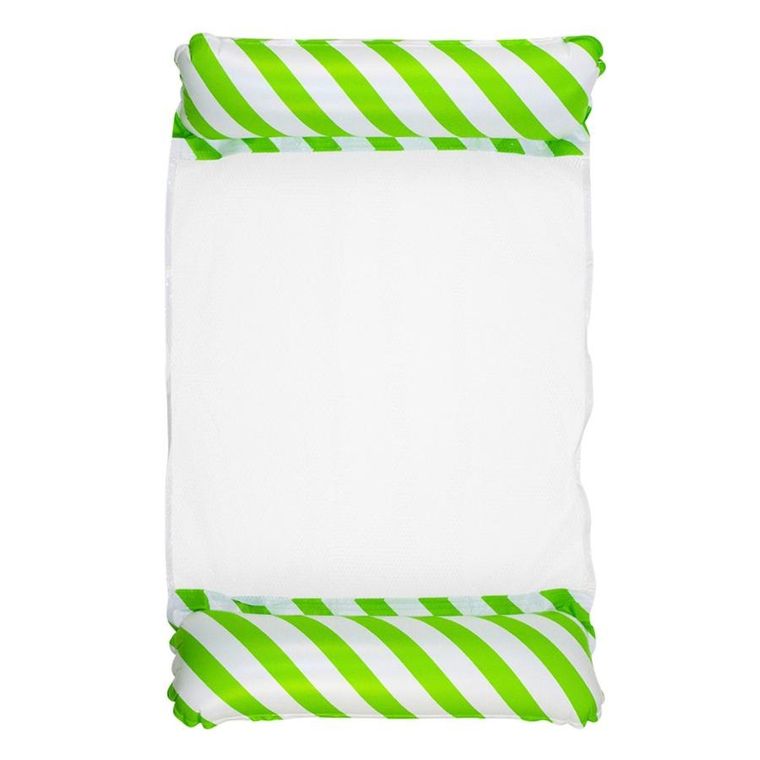 Lean Toys, dmuchany materac do wody, biało-zielony, 120-70 cm