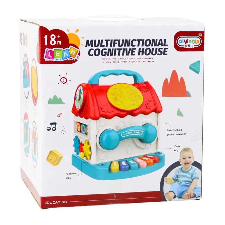 Lean Toys, domek interaktywny, kostka edukacyjna