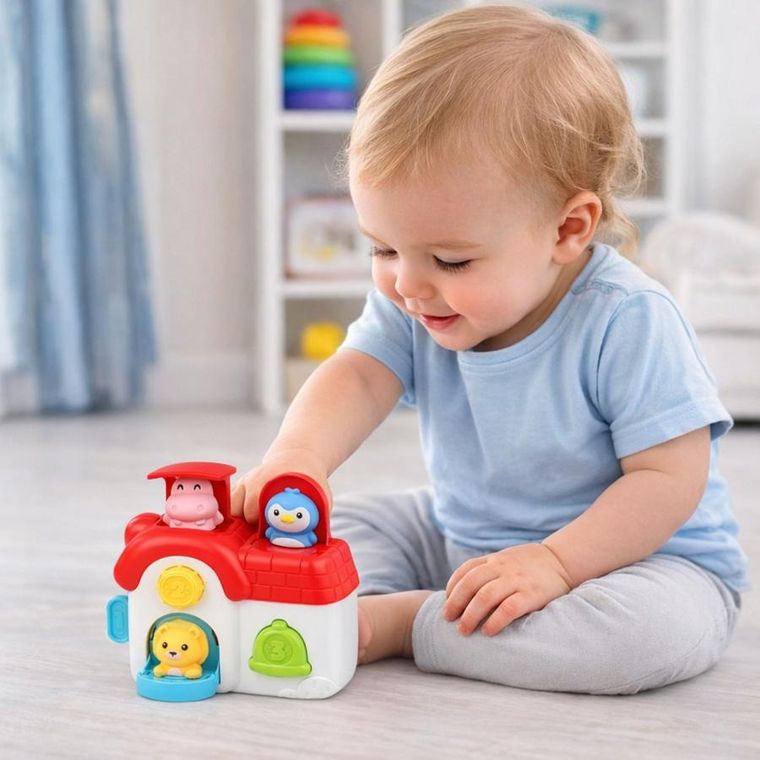 Lean Toys, domek interkatywny, wyskakujące zwierzątka