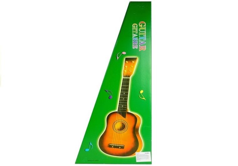 Lean Toys, drewniana gitara klasyczna z kostką, niebieska, 60 cm