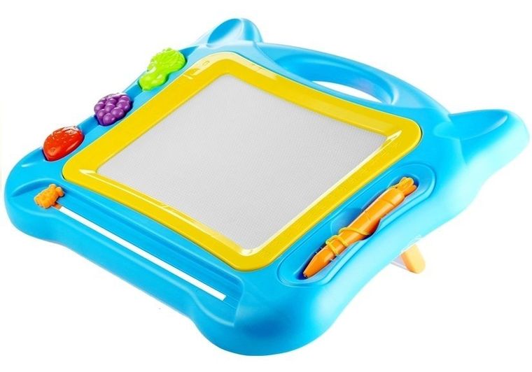 Lean Toys, duży znikopis tablica magnetyczna stempelki, 2w1