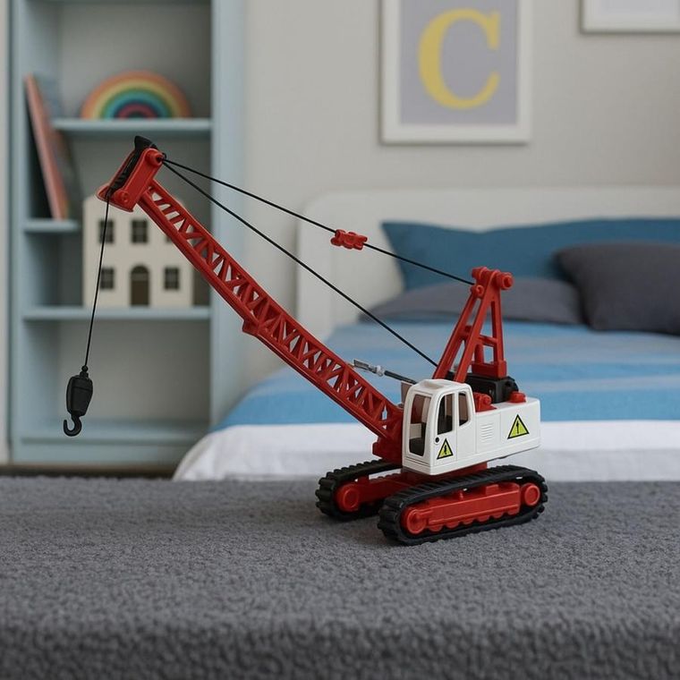 Lean Toys, dźwig gąsienicowy z regulacją, pojazd budowlany