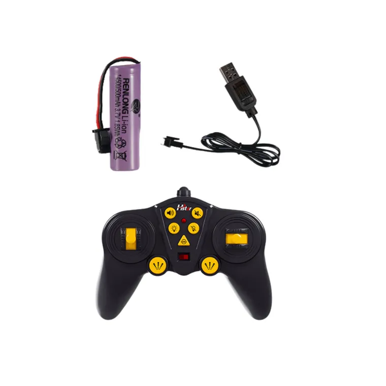 Lean Toys, dźwig z hakiem, pojazd zdalnie sterowany, żółty, 2.4G