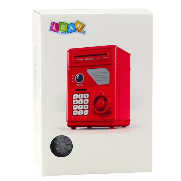 Lean Toys, elektroniczny sejf skarbonka na kod, różowy