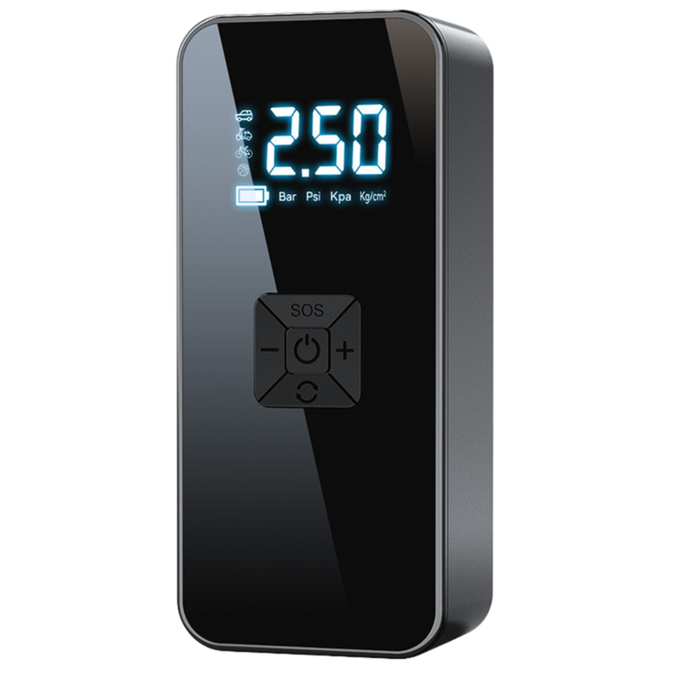 Lean Toys, elektryczny mini kompresor, przenośny, latarka, LED, 3 końcówki