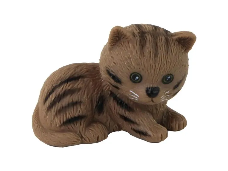 Lean Toys, Emily, lalka w niebieskiej sukience w kwiaty, zestaw z kotem