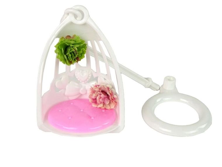 Lean Toys, Emily, lalka w niebieskiej sukience, zestaw z huśtawką