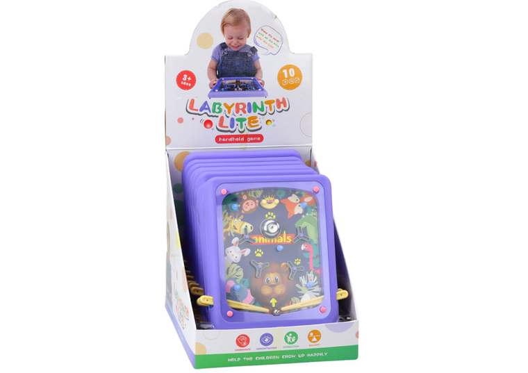 Lean Toys, flipper, zwierzątka, gra zręcznościowa, fioletowa