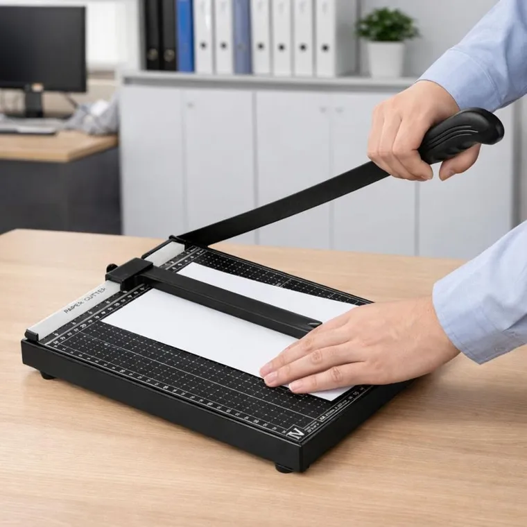 Lean Toys, gilotyna do papieru A4, metalowa, czarna