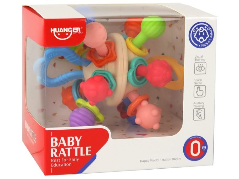 Lean Toys, gryzak, grzechotka, piłka