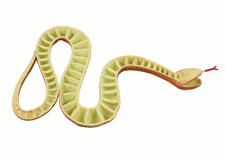 Lean Toys, gumowy wąż, brązowy