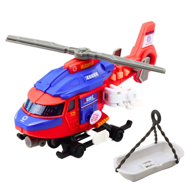 Lean Toys, helikopter ratunkowy z napędem + akcesoria mix