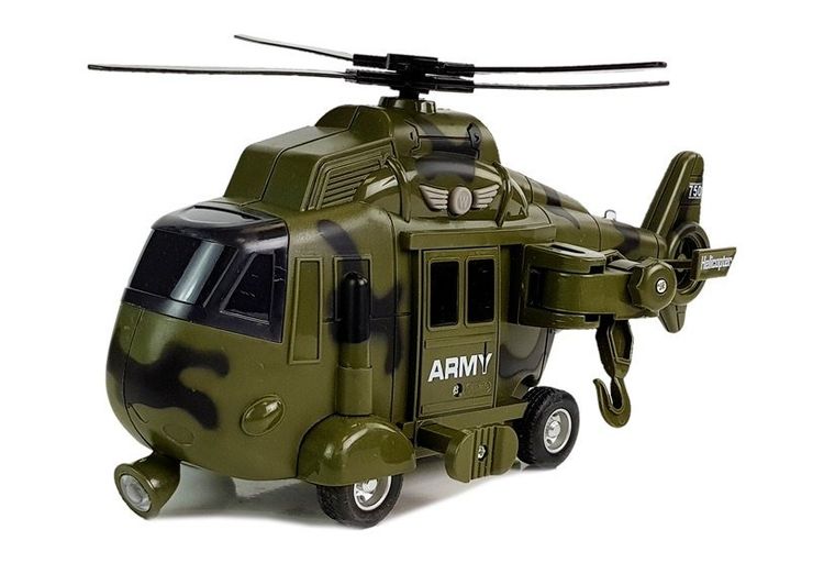 Lean Toys, helikopter wojskowy, pojazd interaktywny, 1:16
