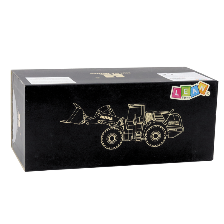 Lean Toys, Huina, koparko ładowarka, żółta, 1:50