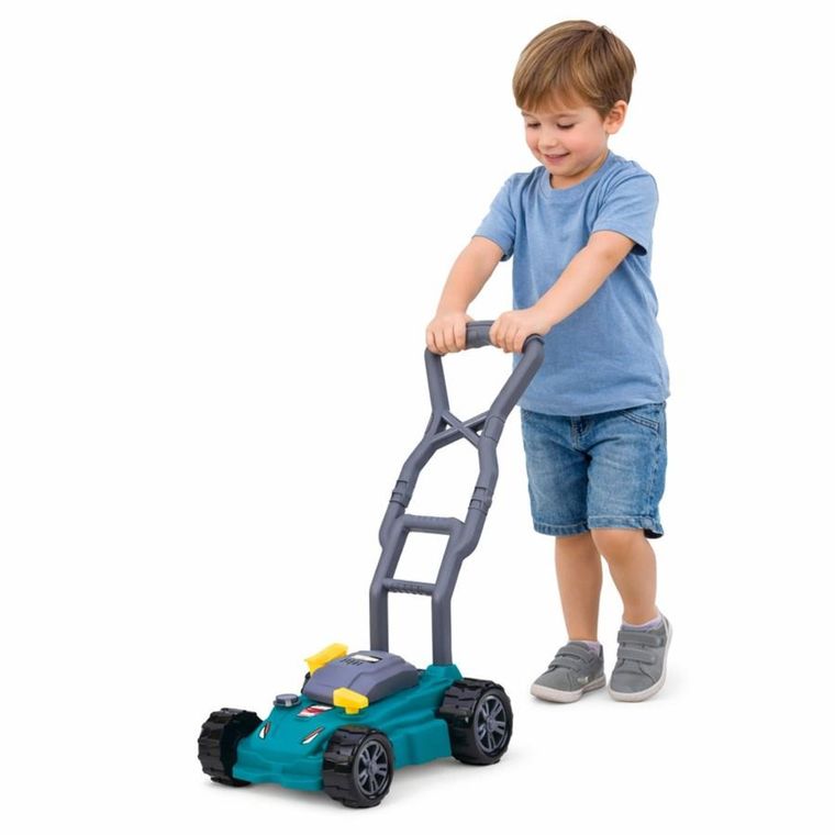 Lean Toys, interaktywna kosiarka ogrodowa, zielona