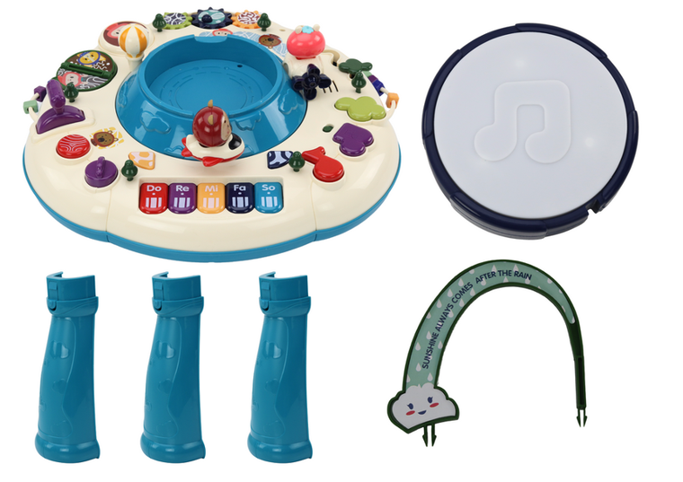 Lean Toys, interaktywny stolik edukacyjny, Niebieski