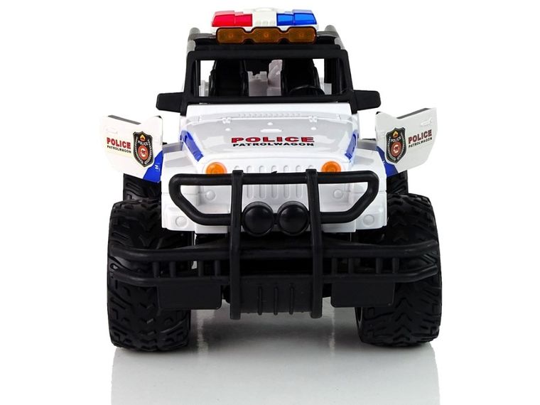 Lean Toys, Jeep policyjny, pojazd zdalnie sterowany, 1:14