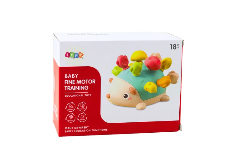 Lean Toys, jeżyk z kolorowymi patyczkami, zabawka sensoryczna