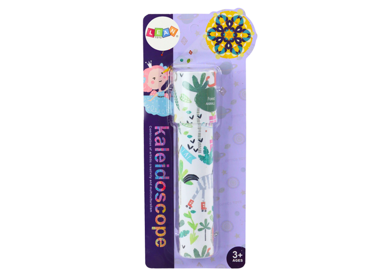 Lean Toys, kalejdoskop, biały w zwierzątka