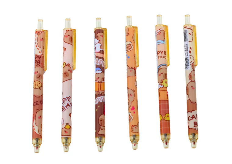 Lean Toys, Kapibara, długopisy, niebieski, 6 szt.